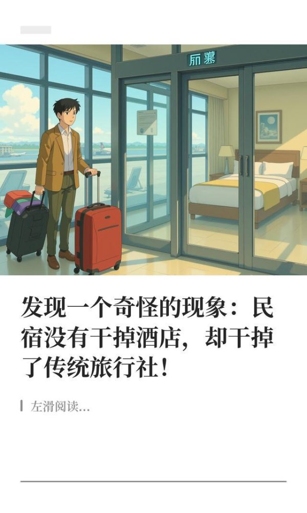 发现一个奇怪的现象：民宿没有干掉酒店，却干掉了传统旅行社