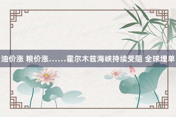 油价涨 粮价涨……霍尔木兹海峡持续受阻 全球埋单