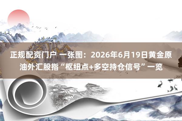 正规配资门户 一张图：2026年6月19日黄金原油外汇股指“枢纽点+多空持仓信号”一览